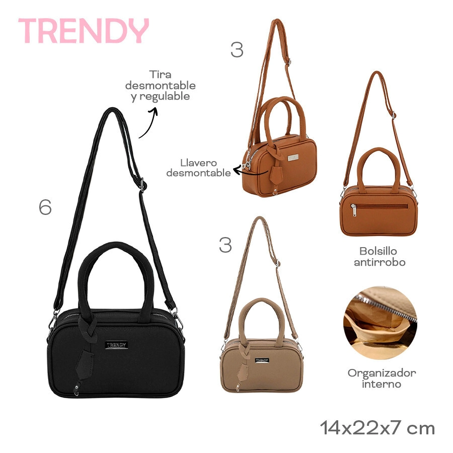 MINI CARTERA TRENDY NEGRO