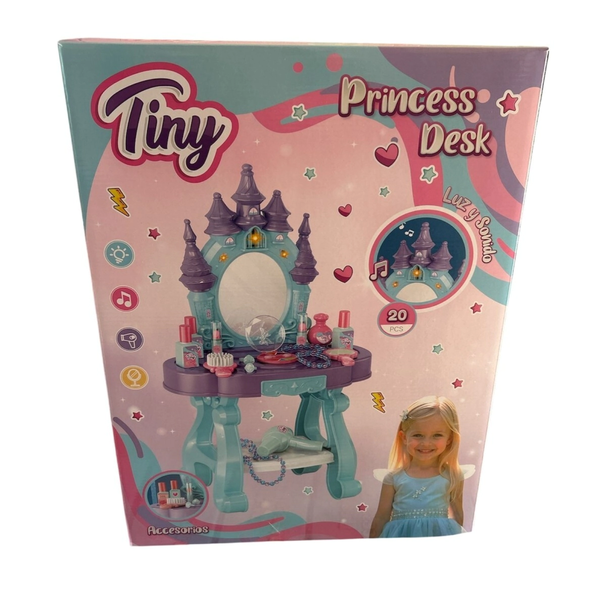 SET TOCADOR DE BELLEZA CASTILLO PRINCESA TINY 57x46x10 CM