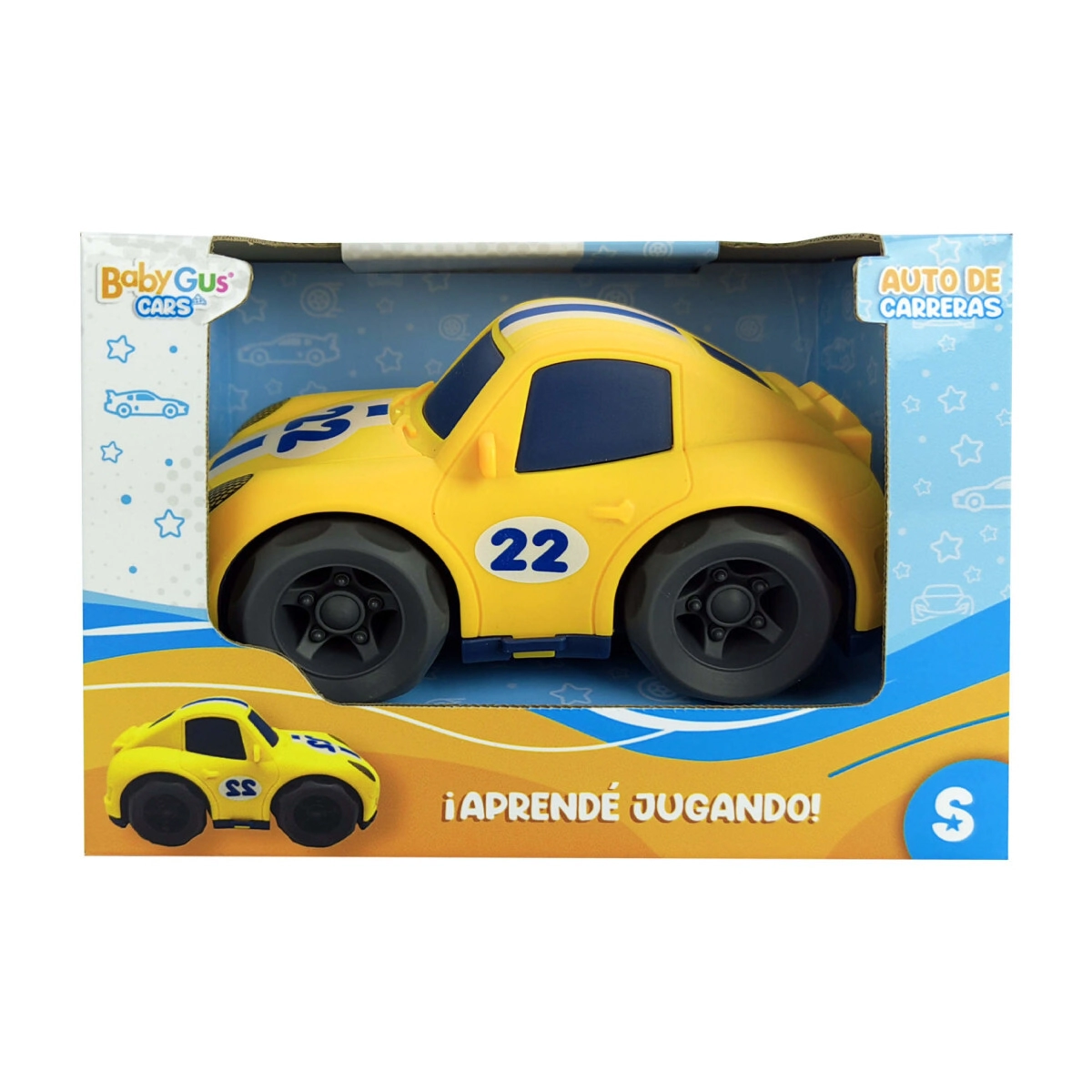 AUTO DE CARRERAS BABYGUS 17x11,5x12 CM