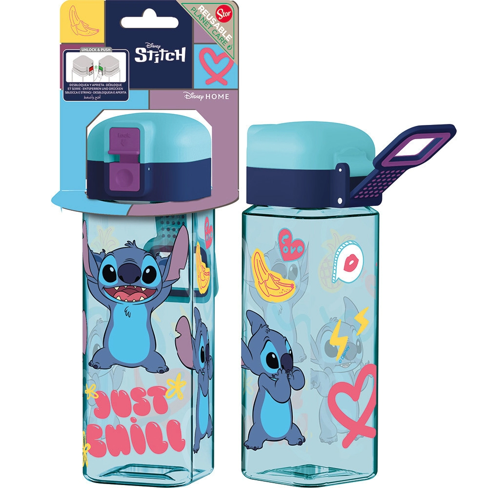 BOTELLA 550ML SAFETY LOCK LILO Y STITCH