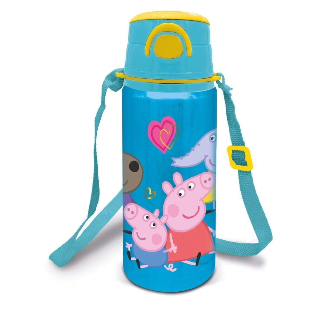 BOTELLA POP UP ALUMINIO PEPPA PIG 730ML