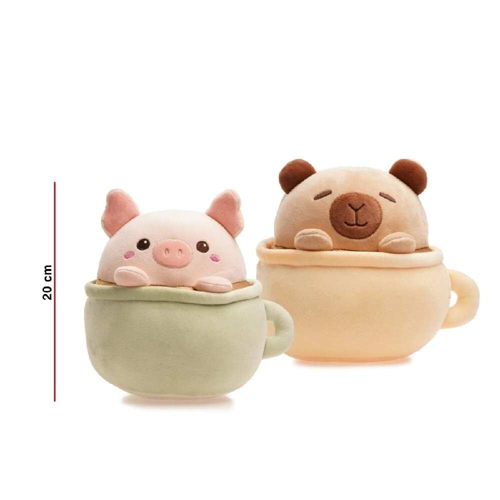 PELUCHE ANIMALES EN TAZA 20CM SURTIDO PHI PHI TOYS