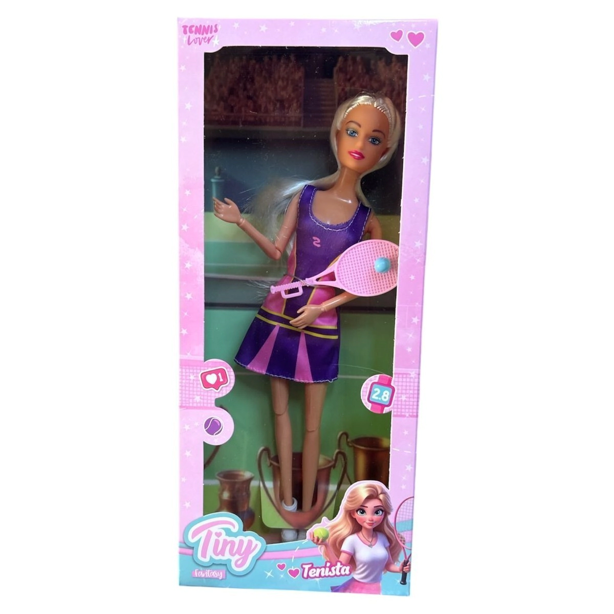 MU�ECA TINY JUGADORA DE TENIS 33x14x6 CM