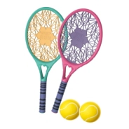 SET DE RAQUETAS X2 CON PELOTITAS 63x26x8 CM