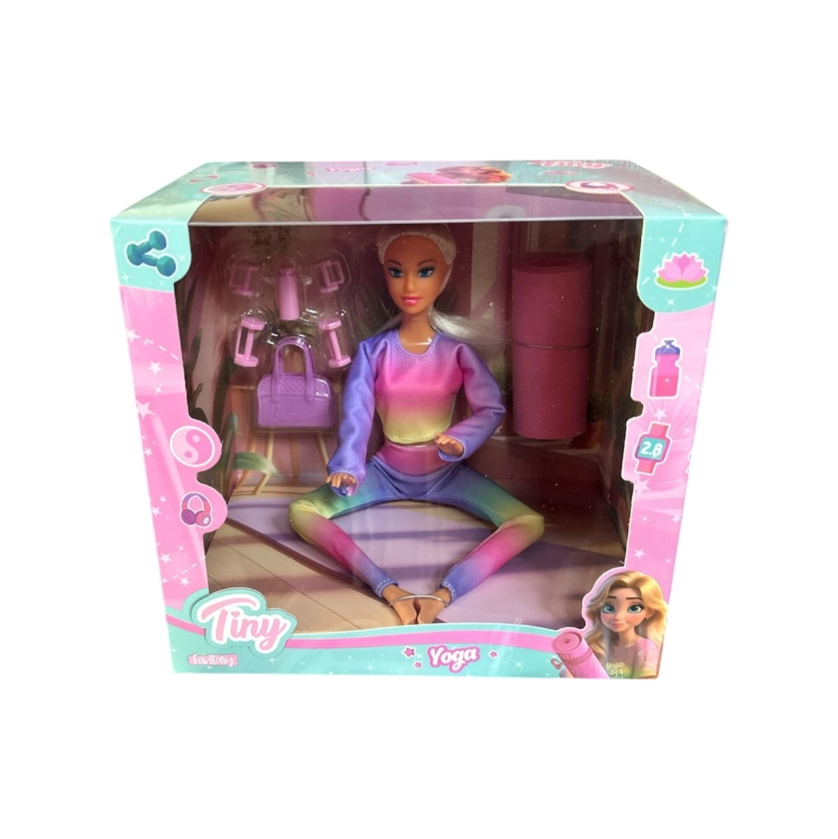 MU�ECA TINY PROFESORA DE YOGA 20x14x18 CM