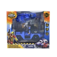 MEGA JEEP Y MOTO POLICIA 27,5x10,5x25 CM