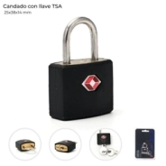 CANDADO CON LLAVE TSA 25x38x14 MM