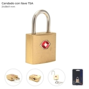 CANDADO CON LLAVE TSA 21x38x11 MM