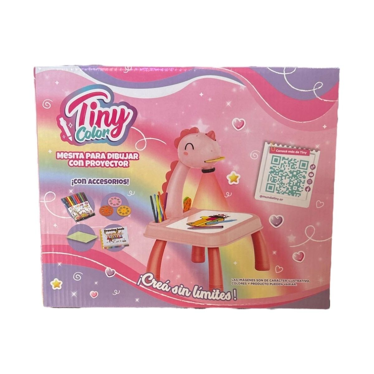 MESA PROYECTOR DIBUJO UNICORNIO TINY 29,5x9,5x24 CM