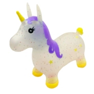 UNICORNIO SALTARIN INFLABLE TRANSPARENTE 65x25x50 CM