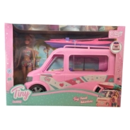 MUÑECA TINY Y SU CAMIONETA VIAJERA 40x27x16 CM