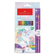 ECOLAPICES DE COLORES UNICORNIO X12+2 FABER CASTELL