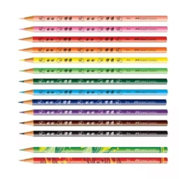 ECOLAPICES DE COLORES DINOSAURIO X12+2 FABER CASTELL