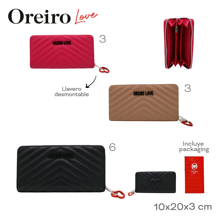 BILLETERA OREIRO LOVE NEGRA
