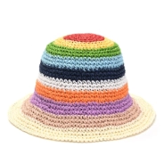 SOMBRERO CAPELINA TEJIDA MULTICOLOR SIMIL CROCHET SKORA