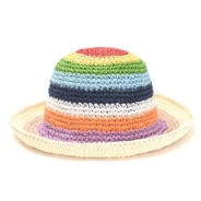 SOMBRERO CAPELINA TEJIDA MULTICOLOR SIMIL CROCHET SKORA