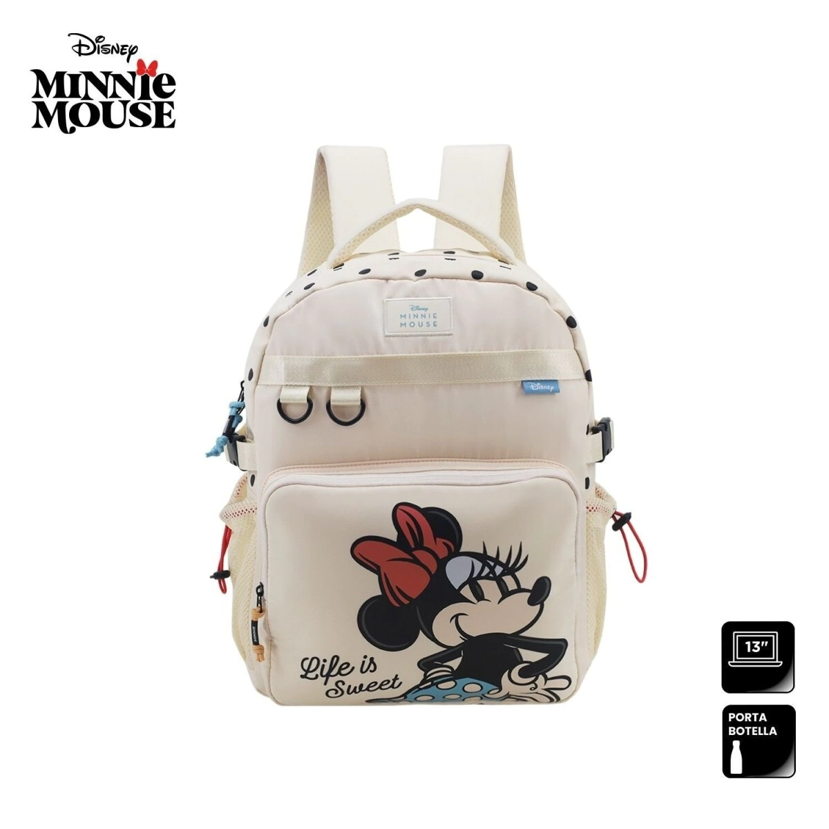 MOCHILA DISNEY MINNIE CREMA