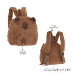 MOCHILA PELUCHE CAPYBARA  INFANTIL TRENDY