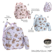 MOCHILA CON CARTUCHERA CAPYBARA TRENDY