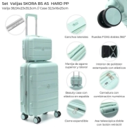 SET VALIJA 20" + BEAUTY CASE SKORA HARD PP AQUA