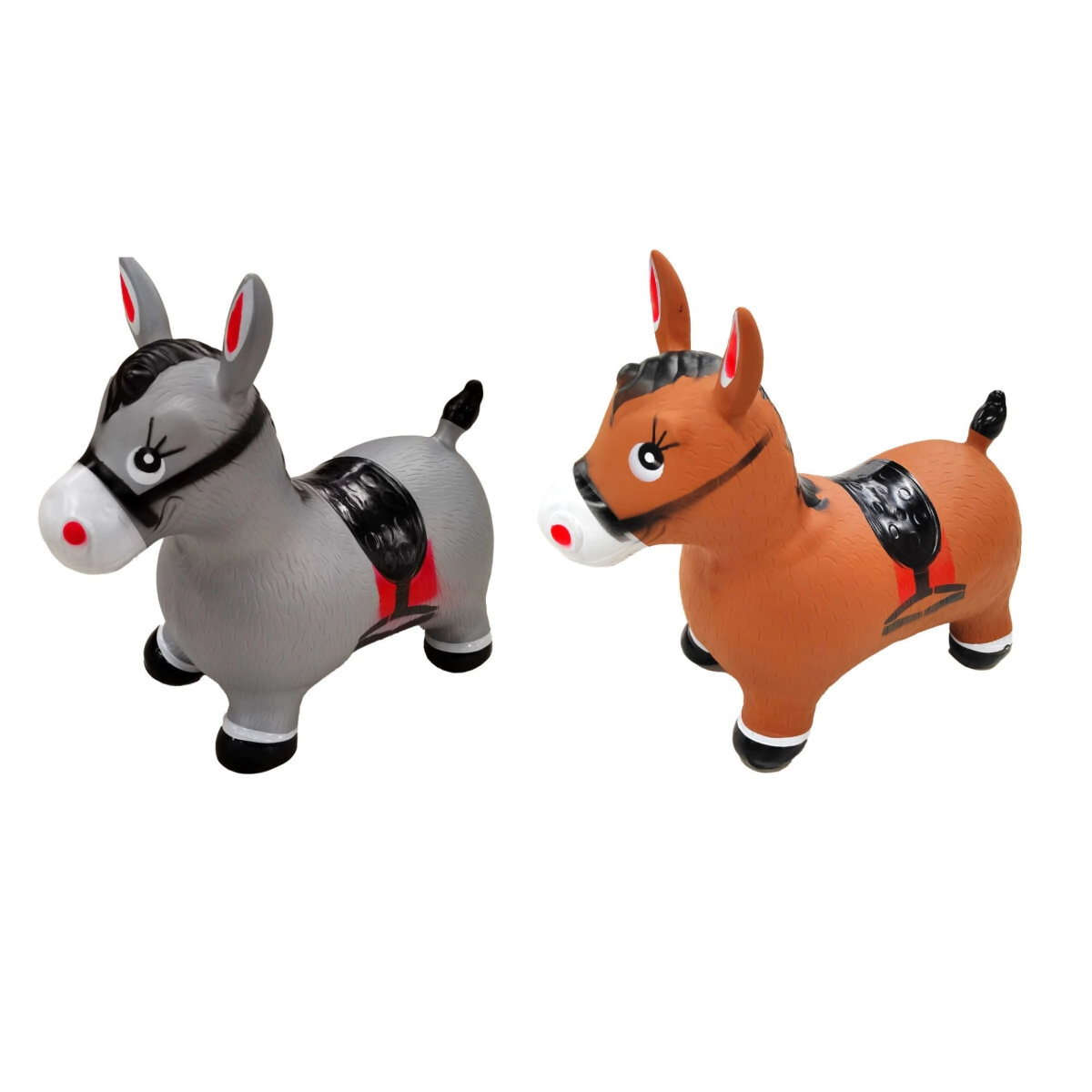CABALLO SALTARIN INFLABLE 2 COLORES 1300GR 60X33X38 CM