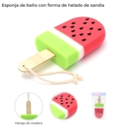 ESPONJA DE BAÑO CON FORMA DE HELADO DE SANDIA SKORA