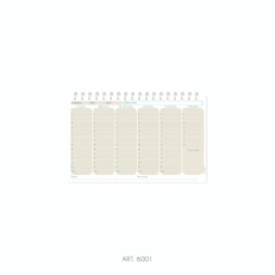 PLANNER SEMANAL PERPETUO ESPIRAL 34X22CM NORPAC
