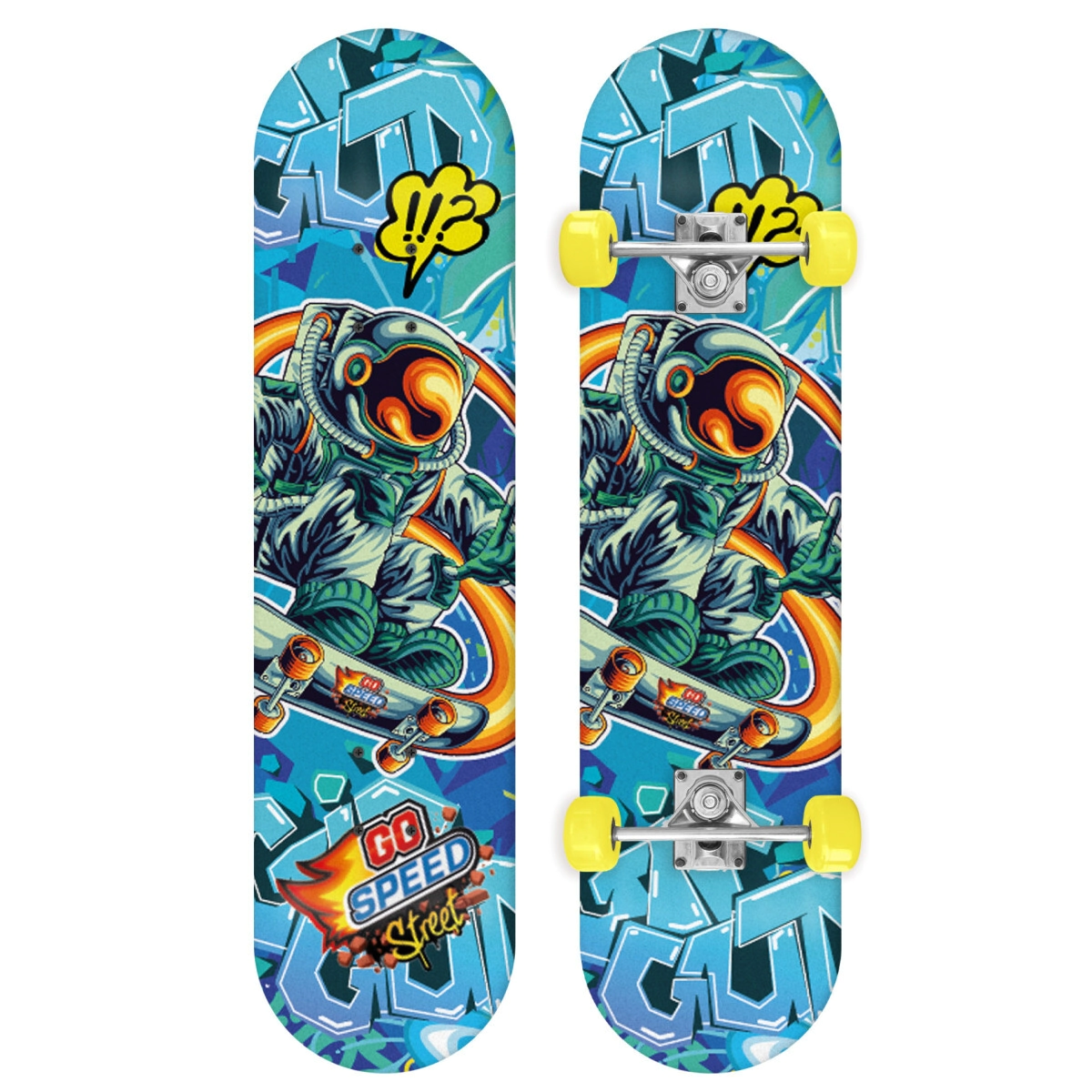 SKATE GO SPEED STREET GRAFITTI CON LIJA TRCK METALICO 79x20 CM 45KG