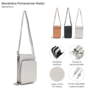 BANDOLERA PORTACELULAR NADOR 19x11x7 CM SKORA NEGRO