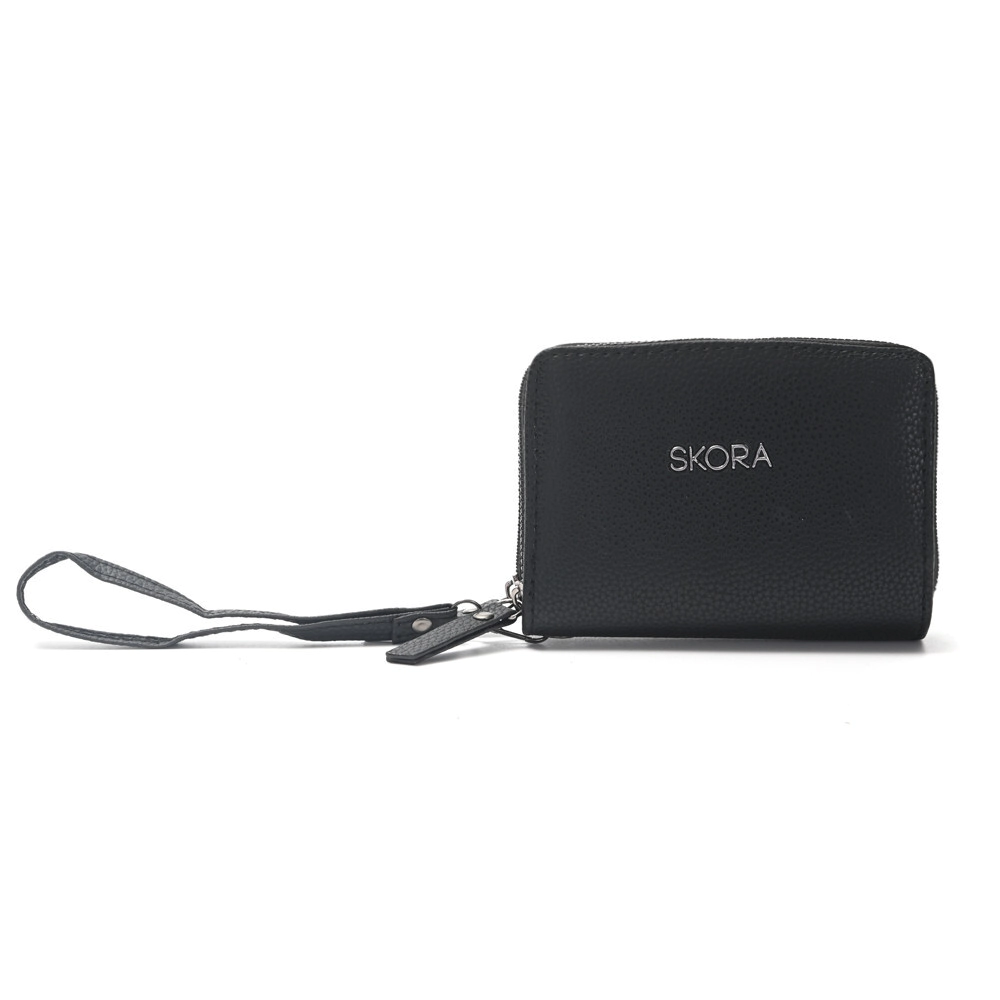 BILLETERA DOBLE CIERRE RIF 13x10 CM SKORA NEGRO