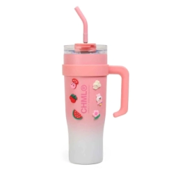 VASO TERMICO GRADIENT CON STICKERS 1200ML CHIMOLA CORAL
