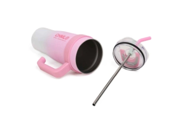 VASO TERMICO GRADIENT CON STICKERS 1200ML CHIMOLA ROSA