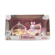 SET CONEJITO CON CUNA Y MASCOTA (6669-1)