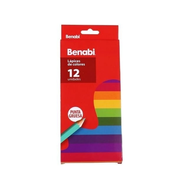 LAPICES LARGOS DE COLOR X12 BENABI