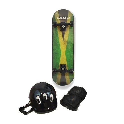 SKATEBOARD SET 28 PULGADAS FLAT CON PROTECCIONES