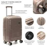 VALIJA CARRY ON SKORA HARD PP VISON 20
