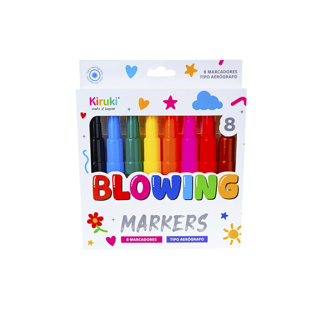 MARCADORES BLOWING (AEROGRAFO) X 8 SURTIDOS KIRUKI