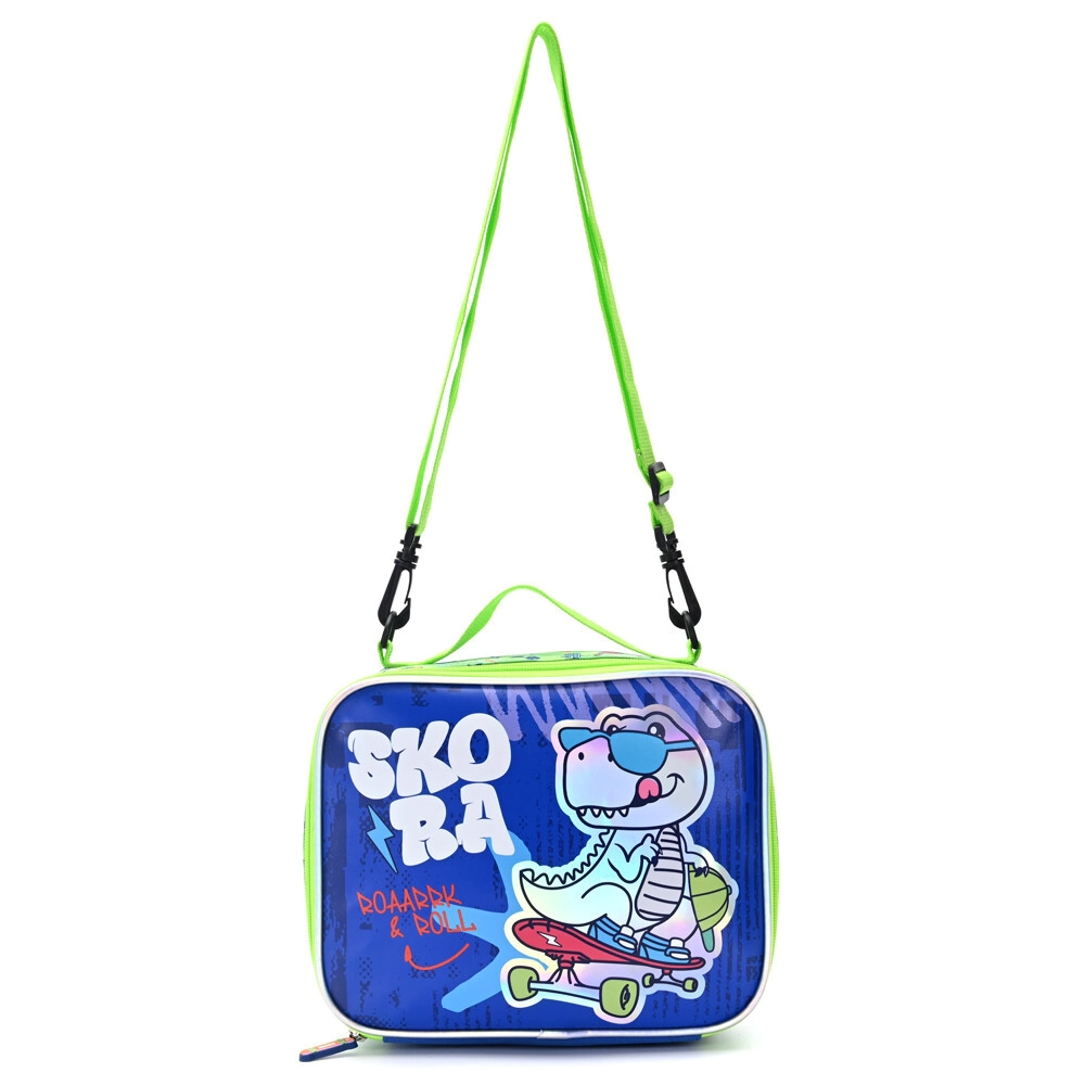 LUNCHERA TERMOFOMADA CON CORREA HELLO PETIT DINO SKORA 25x20x10 CM
