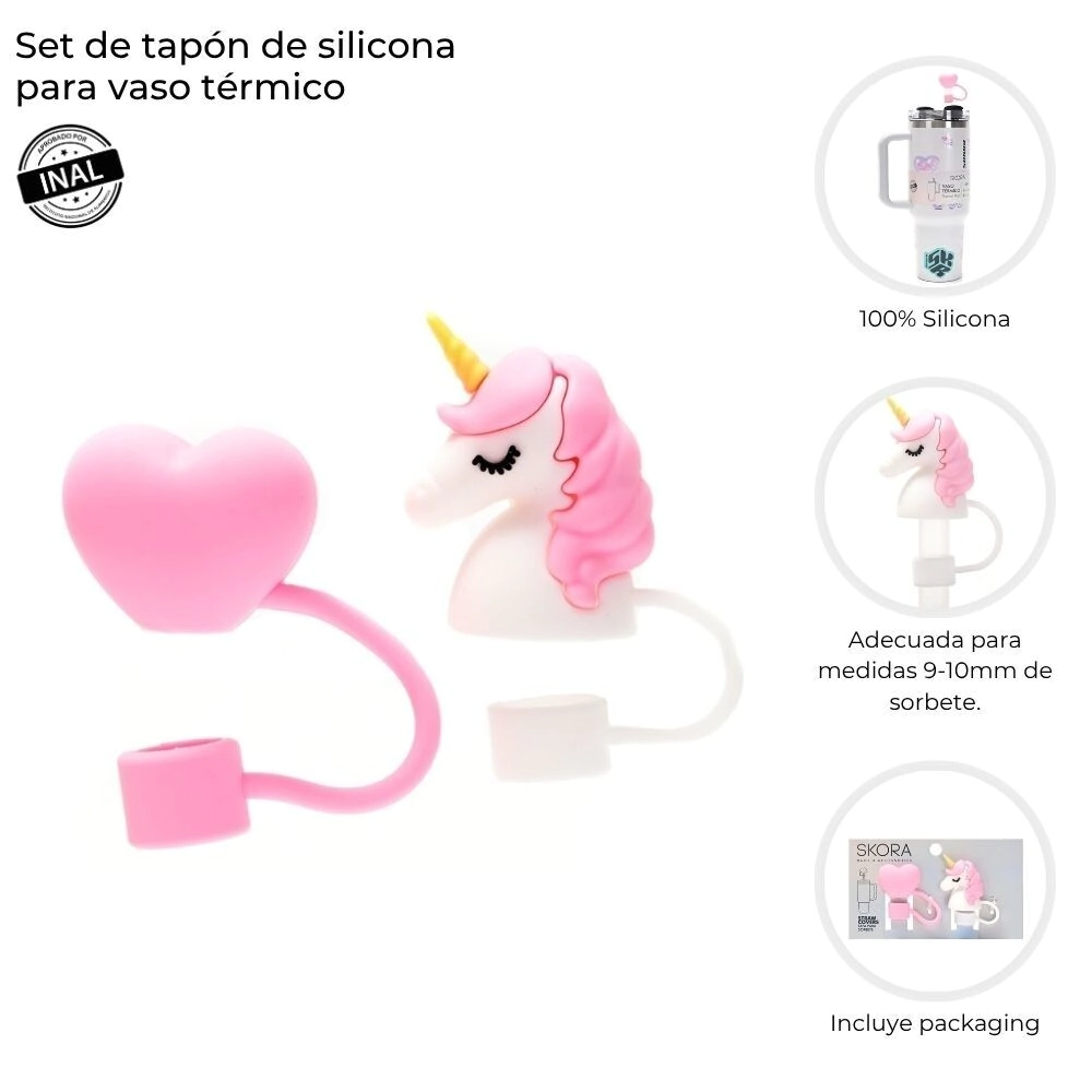 SET DE TAPON DE SILICONA PARA VASO TERMICO SKORA