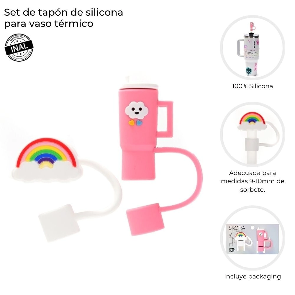 SET DE TAPON DE SILICONA PARA VASO TERMICO SKORA