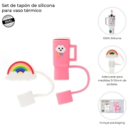 SET DE TAPON DE SILICONA PARA VASO TERMICO SKORA