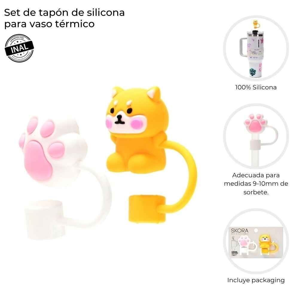 SET DE TAPON DE SILICONA PARA VASO TERMICO SKORA