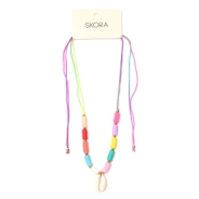 COLLAR CANUTILLOS CON DIJE CARACOLA SKORA