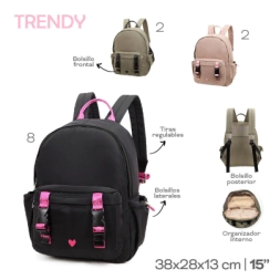 MOCHILA TRENDY ROSA