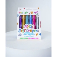 CRAYONES SOFT ACUARELABLES X6 METALIZADOS KIRUKI