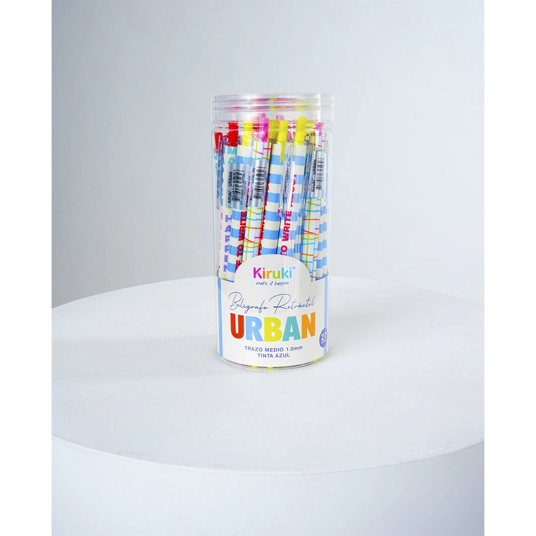 BOLIGRAFOS URBAN AZUL (SOLO X27 UNIDADES) KIRUKI
