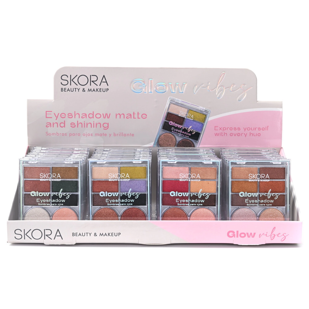 SOMBRAS PARA OJOS COMBINADAS X6 TONOS SKORA