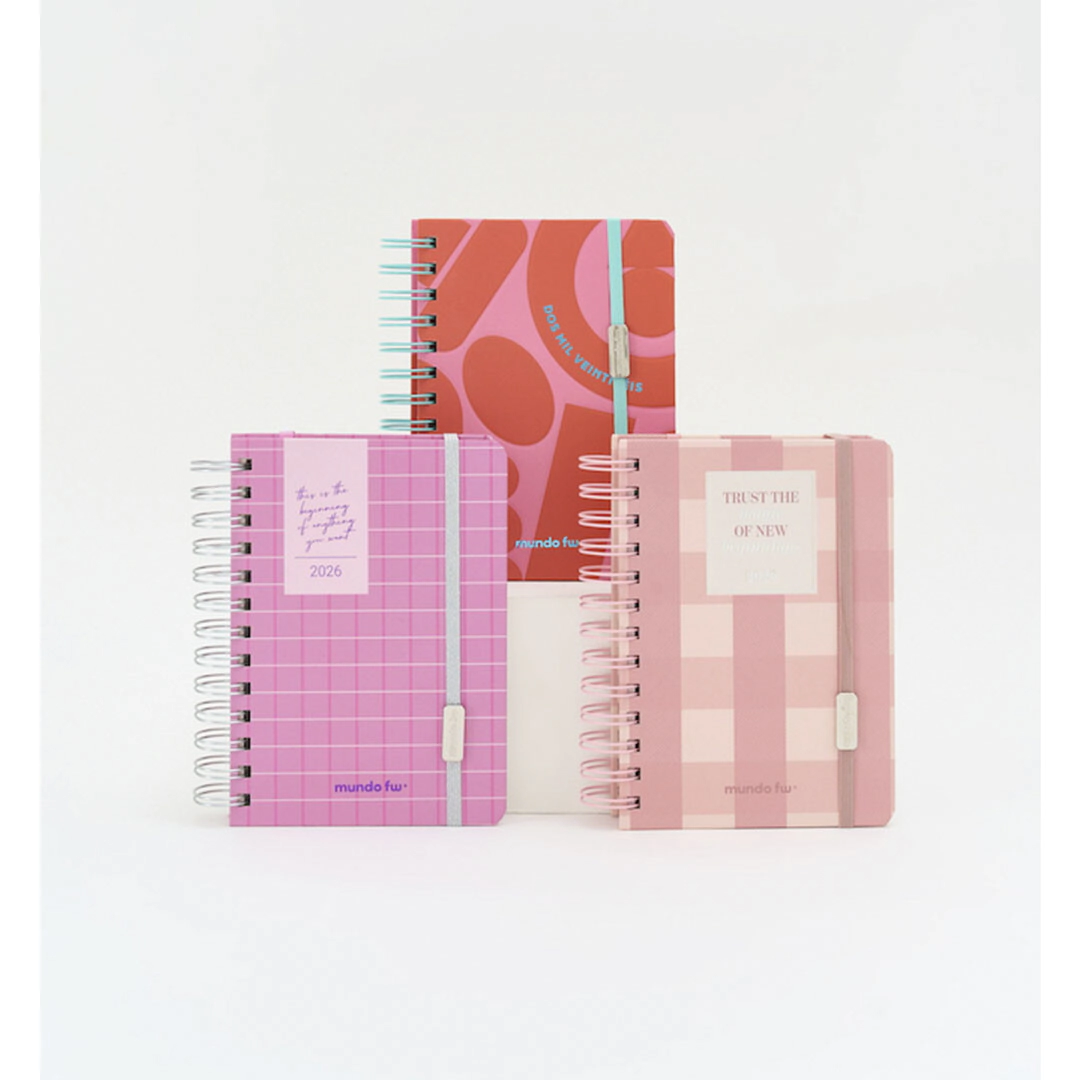 AGENDA 2026 FW DIARIA CON ESPIRAL 12x17 PINK