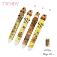 LAPICERA MULTICOLOR TRENDY CAPYBARA