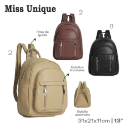 MOCHILA MISS UNIQUE BEIGE
